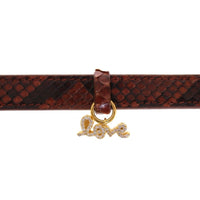 Snakeskin CZ LOVE 18K Gold 925 Silver Bracelet