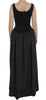 Black Gray Sheath Gown Full Length Dress