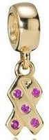 Pandora 750342PSA 14k Pink Ribbon Dangle Charm