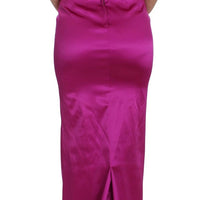 Pink Stretch Long Sheath Ball Gown Dress