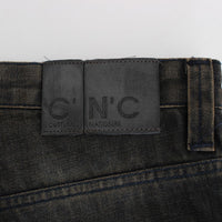 Gray Wash Slim Fit Cotton Denim Jeans