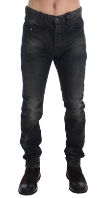 Gray Wash Slim Fit Cotton Denim Jeans