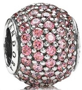 Pandora Fancy Pink Pave Lights Charm 791051CZS