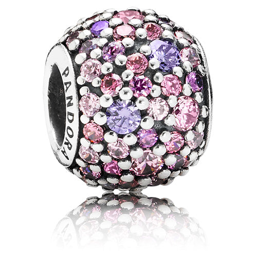 Pandora 791261ACZMX Pink Multi-colored Pave Lights Charm Retired