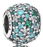 Pandora 791261MCZMX Ocean Mosaic Pave Lights Charm Retired