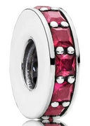 Pandora 791724SRU Synthetic Ruby Eternity Spacer Retired