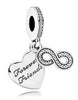 Pandora 791948CZ Forever Friends Silver Dangle Charm