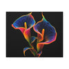 Calla Lillies in Baroque Neon Canvas Gallery Wraps