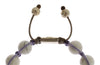 Purple CZ Howlite 925 Silver Bracelet