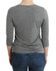 Gray 3/4 sleeves jumper top