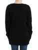 Black knitted wool sweater