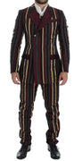 Multicolor Striped Runway 3 Piece Slim Fit Suit