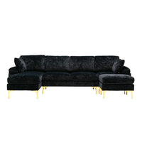 Coolmore Black Sectional  Sofa