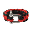 Thin Red Line Paracord Bracelet With D-Shackle