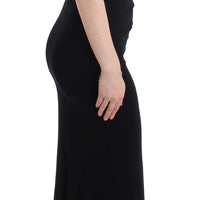 Black strapless maxi dress