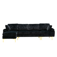 Coolmore Black Sectional  Sofa