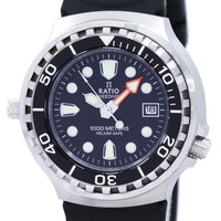 Ratio Freediver Helium Safe 1000m Sapphire Quartz 1038ef102v Men's Watch