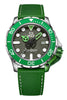 M2z Diver 200 Sapphire Glass Green Strap Grey Dial Automatic Diver's 200-001b 200m Men's Watch