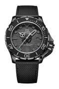 M2z Diver 200 Sapphire Glass Black Strap Black Dial Automatic Diver's 200-009 200m Men's Watch