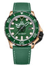 M2z Diver 200 Sapphire Glass Green Strap Green Dial Automatic Diver's 200-010 200m Men's Watch