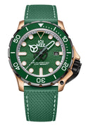 M2z Diver 200 Sapphire Glass Green Strap Green Dial Automatic Diver's 200-010 200m Men's Watch