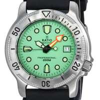 Ratio Freediver Professional Sapphire Mint Green Dial Quartz 22ad202-mgrn 200m Men's Watch