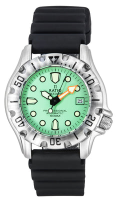 Ratio Freediver Professional 500m Sapphire Mint Green Dial Automatic 32bj202a-mgrn Men's Watch