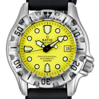 Ratio Freediver Professional 500m Sapphire Yellow Dial Automatic 32bj202a-ylw Men's Watch