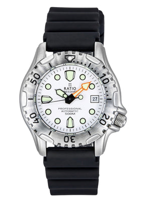 Ratio Freediver Professional 500m Sapphire White Dial Automatic 32gs202a-wht Men's Watch