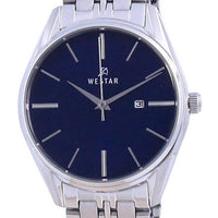 Westar Blue Dial Stainless Steel Quartz 40210 Stn 104 Women's Watch