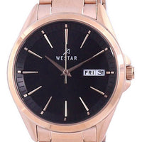 Westar Black Dial Rose Gold Tone Stainless Steel Quartz 40212 Ppn 603 Women's Watch