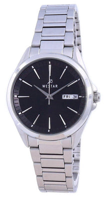 Westar Black Dial Stainless Steel Quartz 40212 Stn 103 Women's Watch