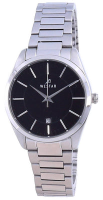 Westar Black Dial Stainless Steel Quartz 40213 Stn 103 Women's Watch