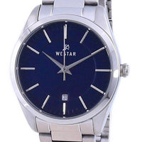 Westar Blue Dial Stainless Steel Quartz 40213 Stn 104 Women's Watch