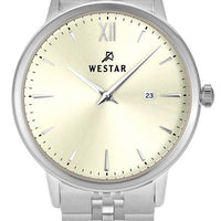 Westar Profile Stainless Steel Light Champagne Dial Quartz 40215stn102 Women's Watch