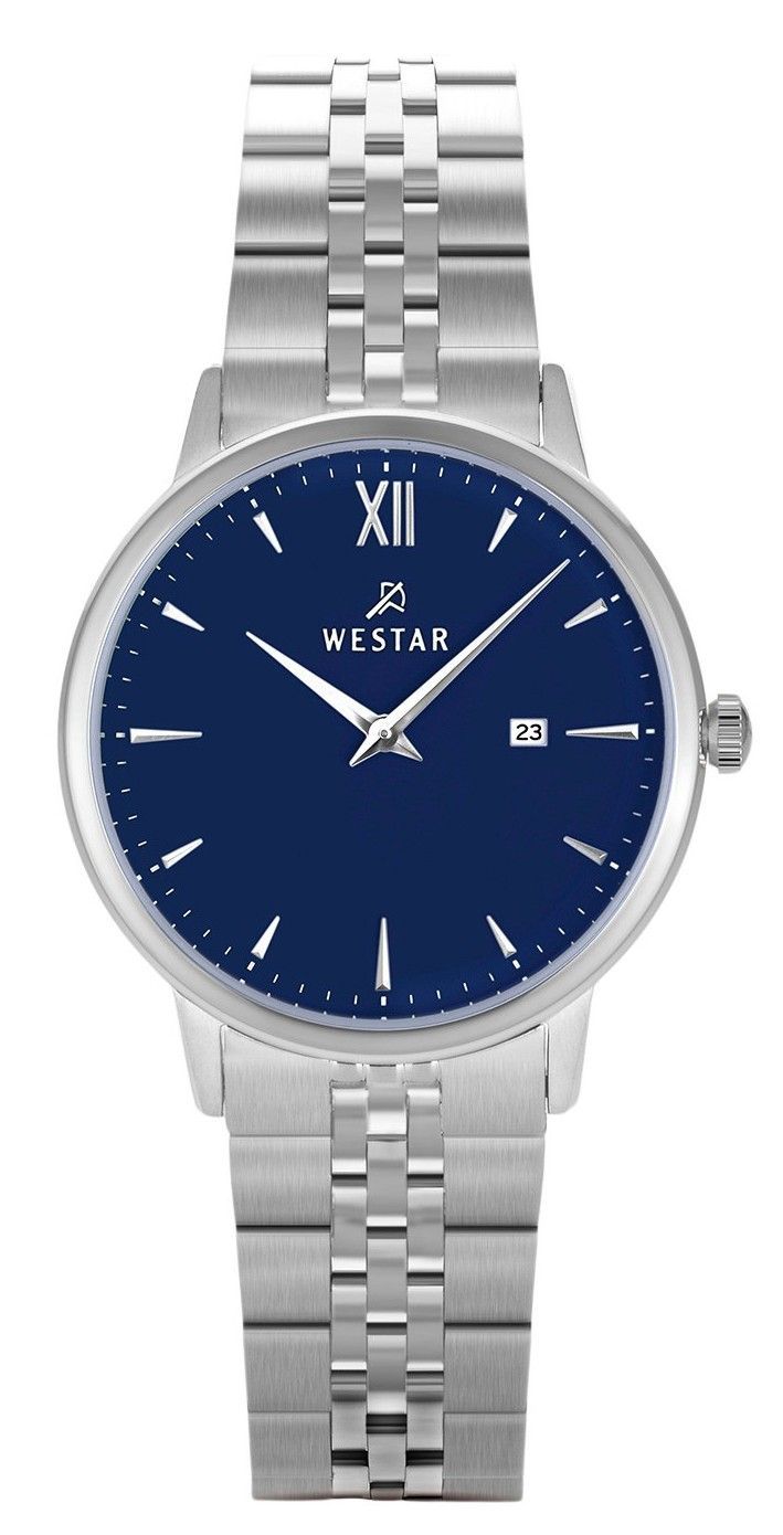 Westar Profile Stainless Steel Blue Dial Quartz 40215stn104 Women's Watch