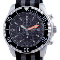 Ratio Free Diver Chronograph Nylon Quartz Diver's 48ha90-17-chr-blk-var-nato1 200m Men's Watch