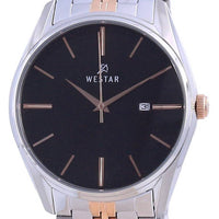 Westar Black Dial Two Tone Stainless Steel Quartz 50210 Spn 603 Men's Watch