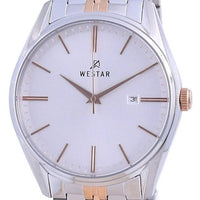 Westar Silver Dial Two Tone Stainless Steel Quartz 50210 Spn 607 Men's Watch