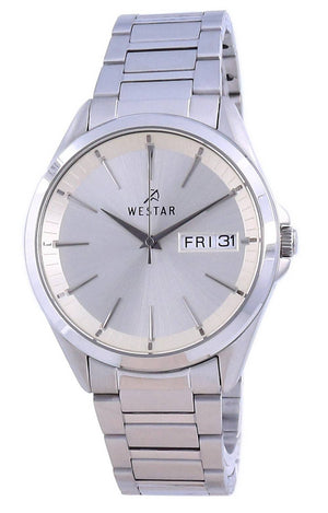 Westar Champagne Dial Stainless Steel Quartz 50212 Stn 102 Men's Watch