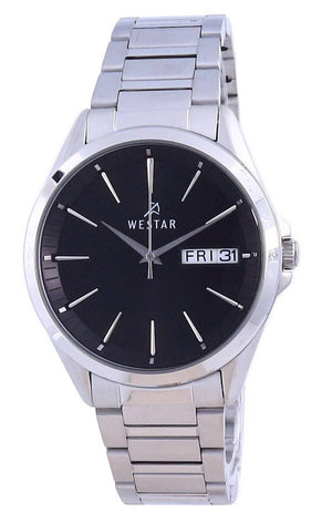 Westar Black Dial Stainless Steel Quartz 50212 Stn 103 Men's Watch