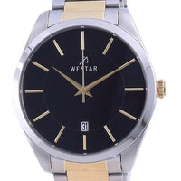 Westar Black Dial Two Tone Stainless Steel Quartz 50213 Cbn 103 Men's Watch