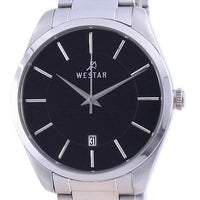 Westar Black Dial Stainless Steel Quartz 50213 Stn 103 Men's Watch