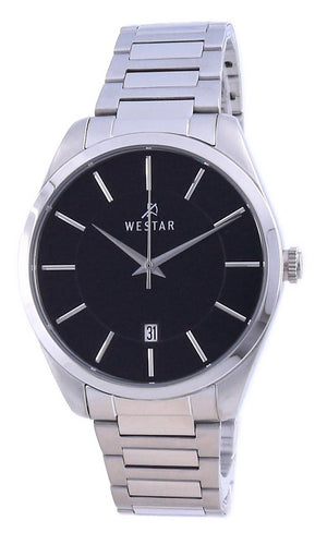 Westar Black Dial Stainless Steel Quartz 50213 Stn 103 Men's Watch