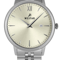 Westar Profile Stainless Steel Light Champagne Dial Quartz 50215stn102 Men's Watch