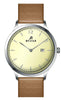 Westar Profile Leather Strap Light Champagne Dial Quartz 50217stn182 Men's Watch