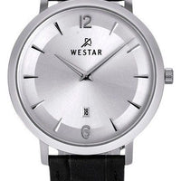 Westar Profile Leather Strap Silver Dial Quartz 50219stn107 Men's Watch