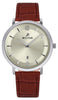 Westar Profile Leather Strap Light Champagne Dial Quartz 50219stn122 Men's Watch