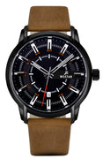 Westar Profile Leather Strap Black Dial Quartz 50228stn883 Men's Watch