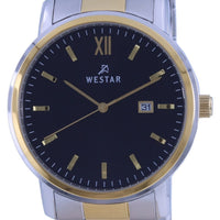 Westar Black Two Tone Stainless Steel Quartz 50245 Cbn 103 Men's Watch